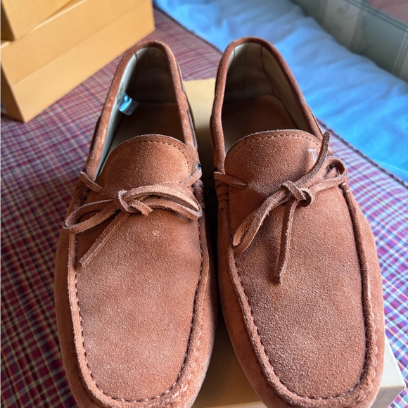 Tod’s Moccasin Suede Orange preowned size 7.5eu (fits 8-8.5us) - Picture 2 of 10